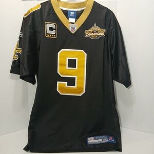 Drew Brees Reebok On Field 2010 Saints Super Bowl Champions Jersey Size 50
